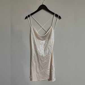 Divided H&M White Satin Dress